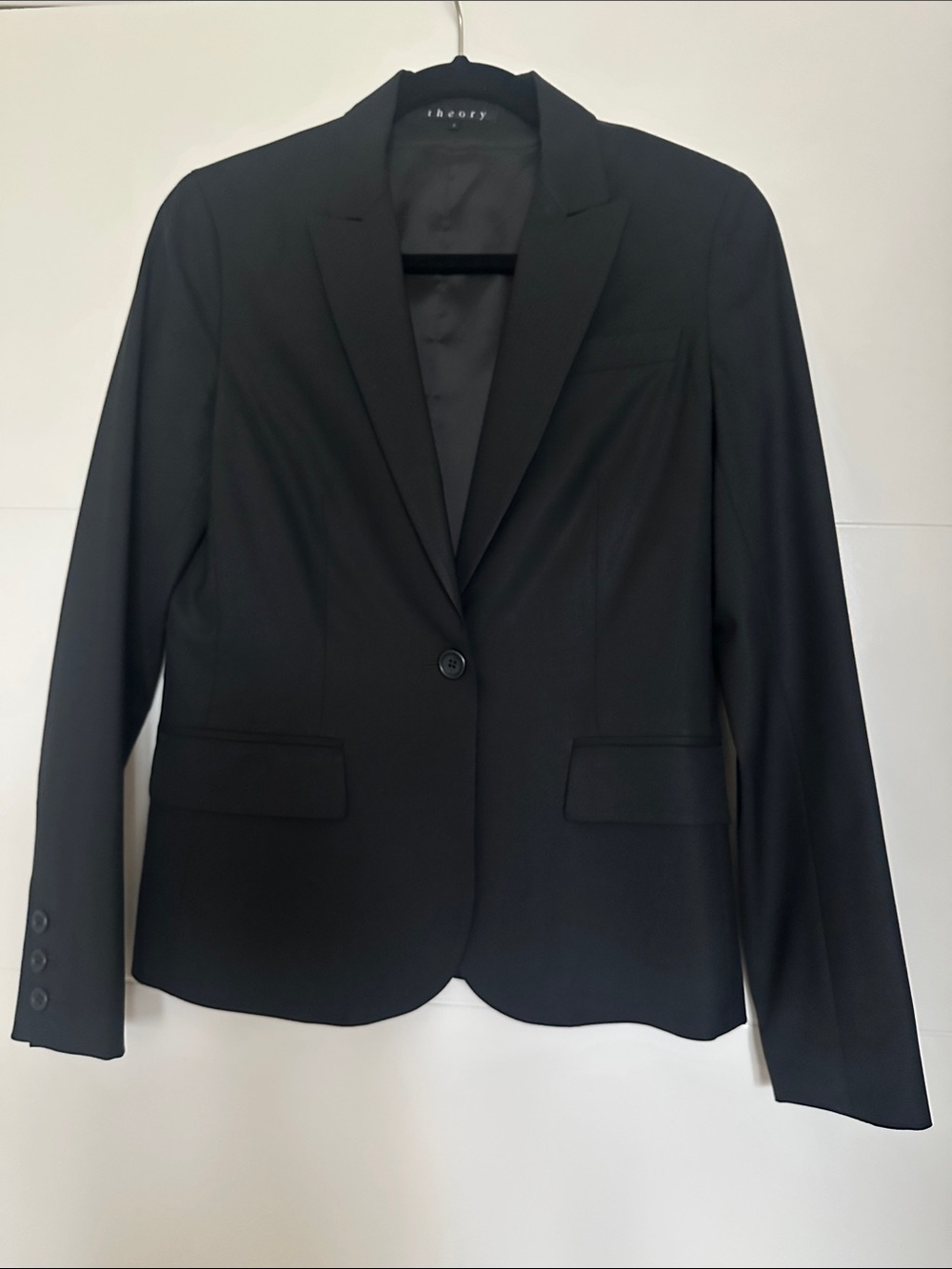 Theory Black Single-Button Women's Blazer